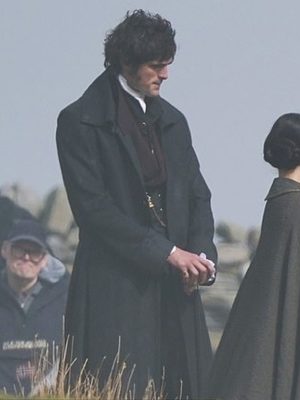 Jacob Elordi Wuthering Heights 2026 Black Wool Coat