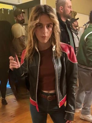 Kiernan Shipka Stone Cold Fox 2025 Leather Jacket