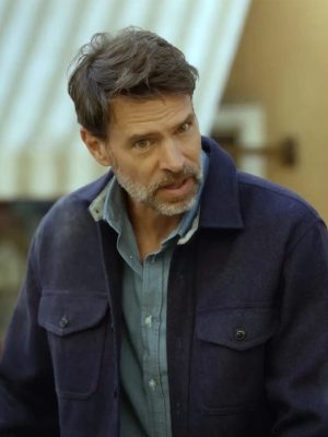 La Dolce Villa 2025 Scott Foley Blue Wool Jacket