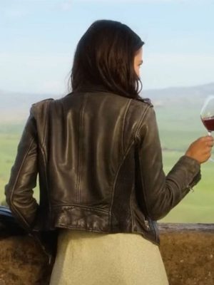 Maia Reficco La Dolce Villa 2025 Biker Leather Jacket