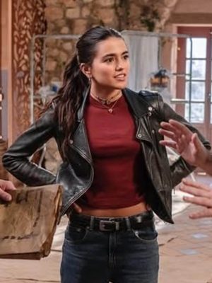 Maia Reficco La Dolce Villa 2025 Biker Leather Jacket