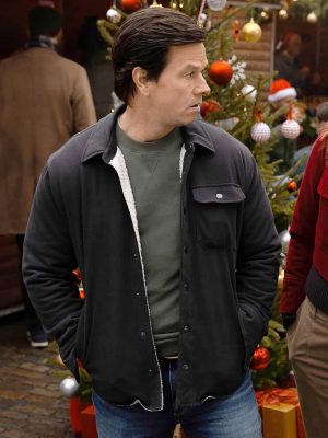 Mark Wahlberg The Family Plan 2 Black Wool Jacket