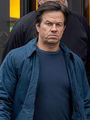 Mark Wahlberg The Family Plan 2 Blue Jacket