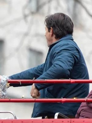 Mark Wahlberg The Family Plan 2 Blue Jacket