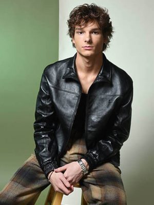 Mason Thames Classic Black Leather Jacket