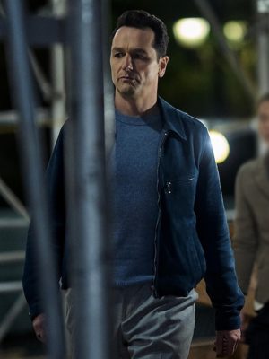 Matthew Rhys The Beast in Me S01 Blue Suede Jacket