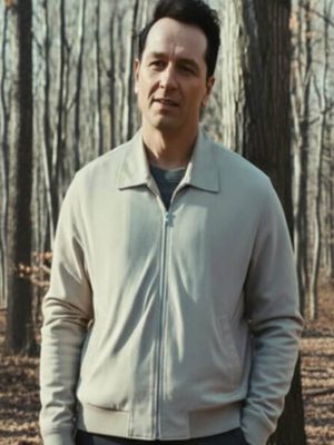 Matthew Rhys The Beast in Me S01 White Bomber Jacket
