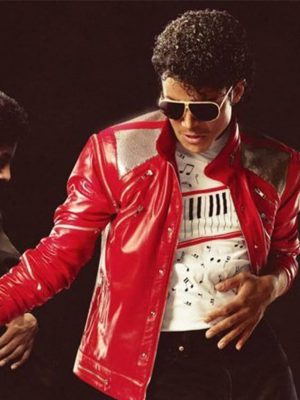 Michael 2026 Jaafar Jackson Red Leather Jacket