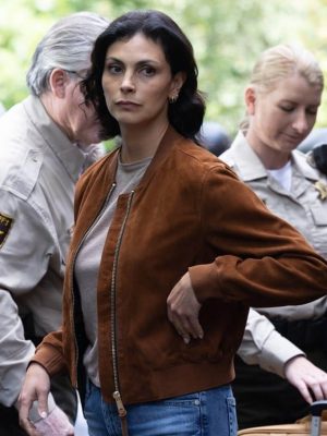 Morena Baccarin Sheriff Country 2025 Brown Suede Jacket