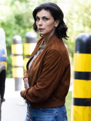 Morena Baccarin Sheriff Country 2025 Brown Suede Jacket