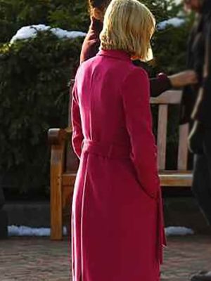 Mystic Christmas Jessy Schram Red Trench Coat