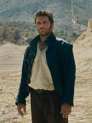 Néro the Assassin 2025 Pio Marmaï Blue Leather Jacket