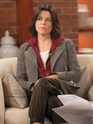 Neve Campbell Scream 7 Grey Leather Jacket
