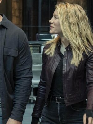 Peacemaker S02 Emilia Harcourt Maroon Leather Jacket