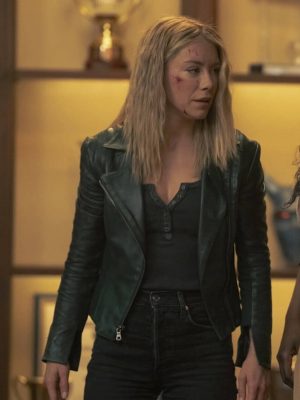 Peacemaker S02 Jennifer Holland Biker Leather Jacket