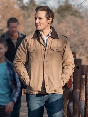 Peter Facinelli The Unbreakable Boy 2025 Brown Cotton Jacket