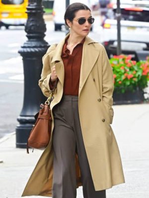 Rachel Weisz New Brown Cotton Coat
