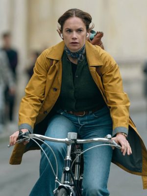 Ruth Wilson Down Cemetery Road S01 Yellow Cotton Coat