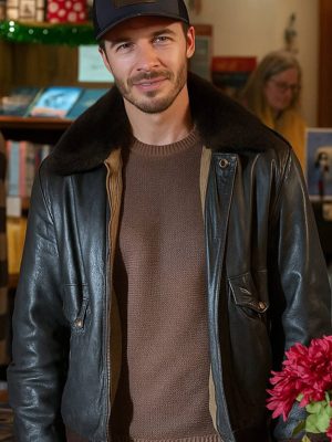 Ryan Carnes A Cherry Pie Christmas 2025 Leather Jacket