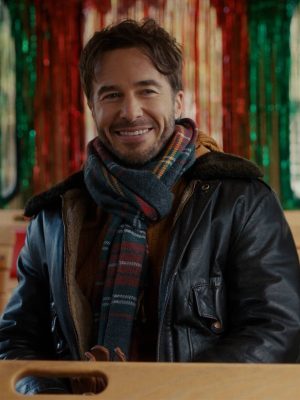 Ryan Carnes A Cherry Pie Christmas 2025 Leather Jacket