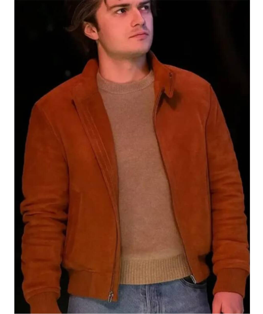 Stranger Things S5 Joe Keery Brown Suede Jacket