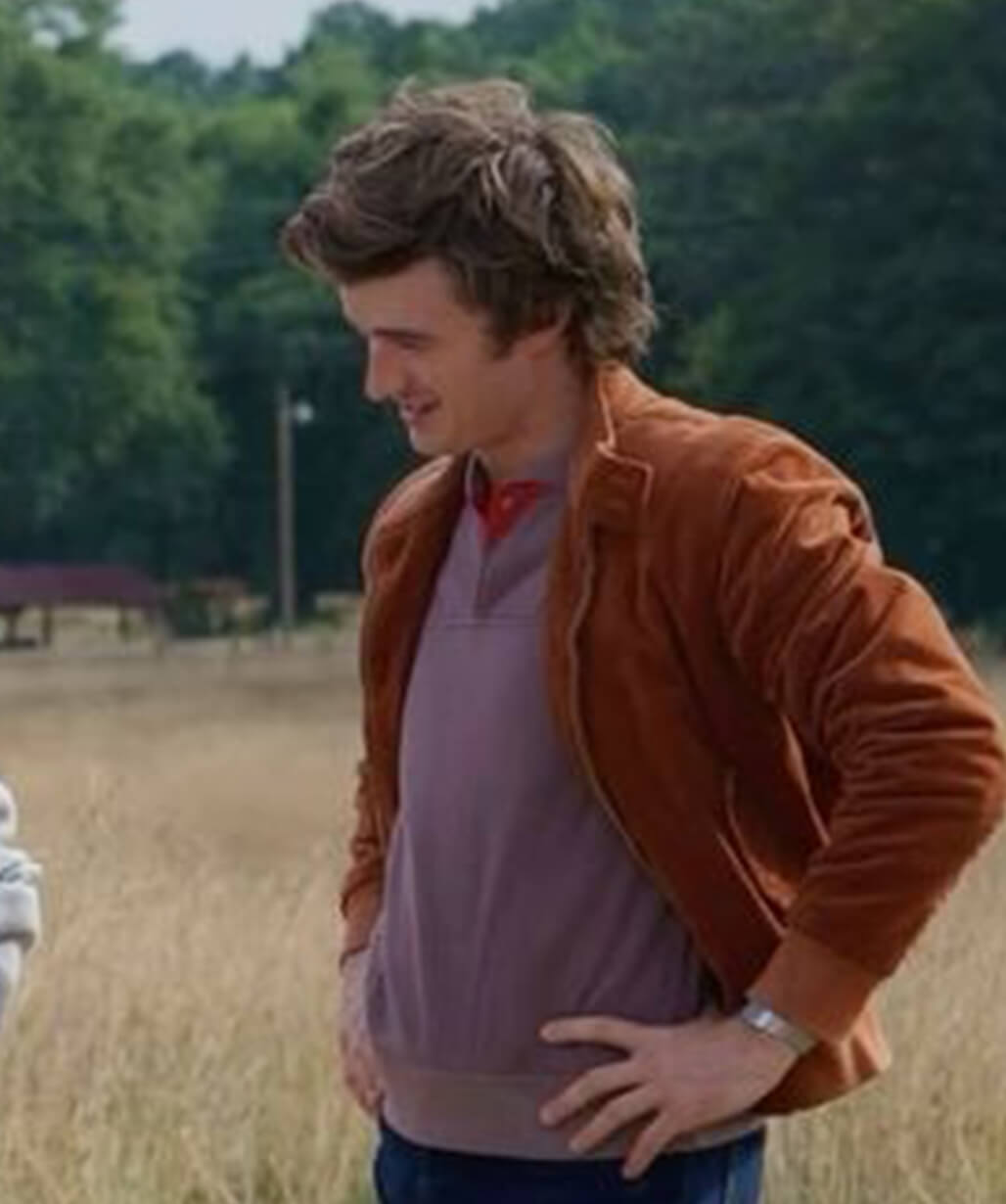 Stranger Things S5 Joe Keery Brown Suede Jacket