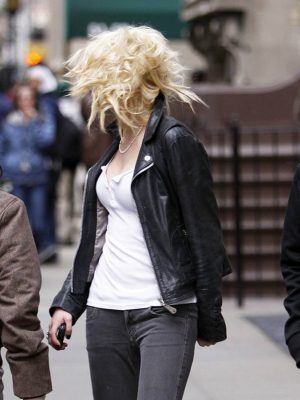 Taylor Momsen Gossip Girl Black Leather Jacket