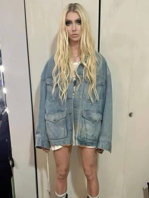 Taylor Momsen New Blue Denim Jacket