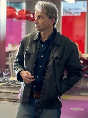 The Hack 2025 David Tennant Black Leather Jacket
