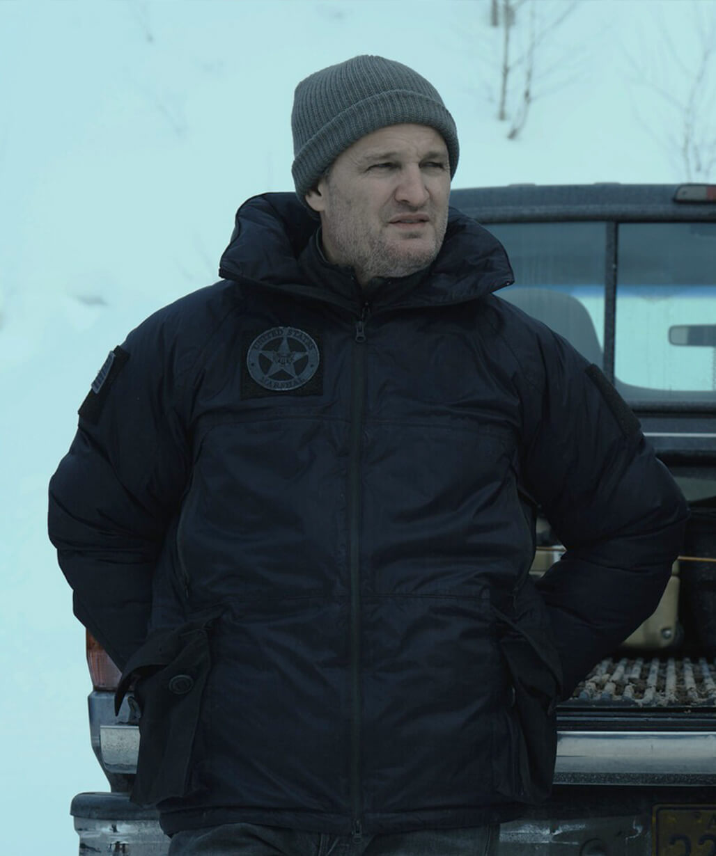 The Last Frontier S01 Jason Clarke Black Puffer Jacket