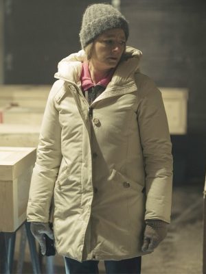 True Detective S04 Liz Danvers White Puffer Jacket
