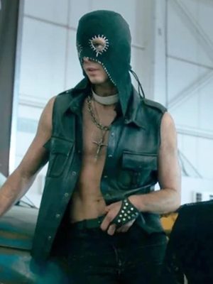 Twisted Metal S02 Tyler Johnston Black Leather Vest