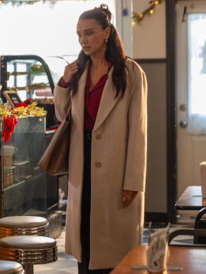 Christmas in Midnight Clear 2025 Alicia Josipovic Beige Wool Coat