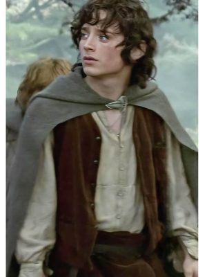 Elijah Wood The Lord of the Rings Brown Wool Vest