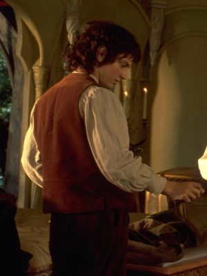 Elijah Wood The Lord of the Rings Brown Wool Vest