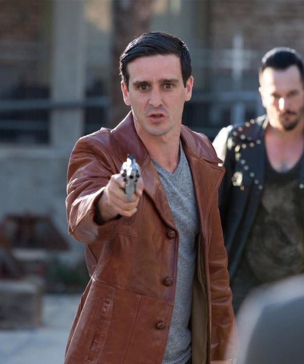 James Ransone Mr. Right Brown Leather Jacket
