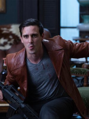 James Ransone Mr. Right Brown Leather Jacket