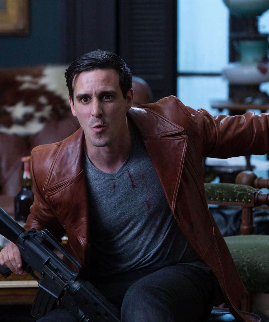 James Ransone Mr. Right Brown Leather Jacket