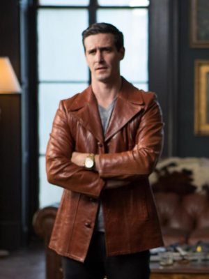 James Ransone Mr. Right Brown Leather Jacket
