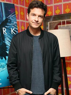 Jason Bateman Ozark Premiere Black Bomber Jacket