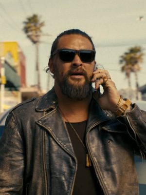Jason Momoa The Wrecking Crew 2026 Biker Leather Jacket