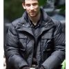 Wake Up Dead Man 2025 Josh O’Connor Black Puffer Jacket