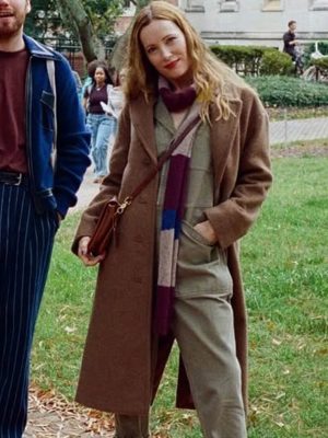 Leslie Mann Poetic License 2025 Brown Wool Coat