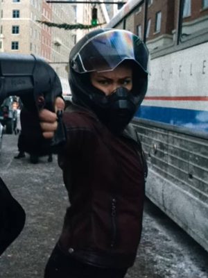 Michelle Waterson Havoc 2025 Brown Leather Jacket