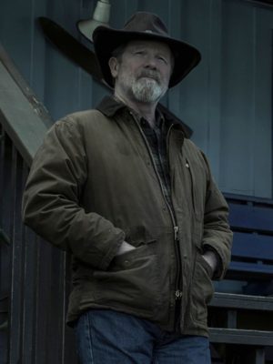 Peter Mullan Ozark S02 Jacob Snell Brown Cotton Jacket