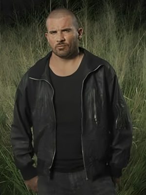 Prison Break S02 Dominic Purcell Black Leather Jacket