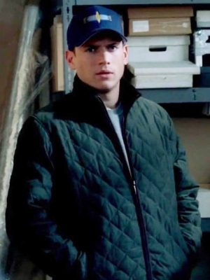 Prison Break S02 Michael Scofield Green Quilted Jacket