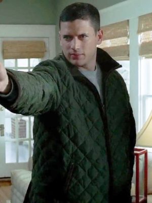Prison Break S02 Michael Scofield Green Quilted Jacket