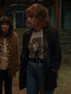 Robin Buckley Stranger Things S05 Leather Coat