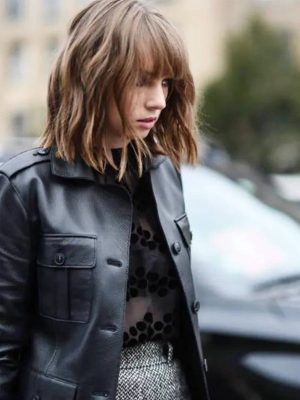 Robin Buckley Stranger Things S05 Maya Leather Coat